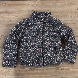 Polo by Ralph Lauren Floral Kids Puffer Jacket - Navy and Pink